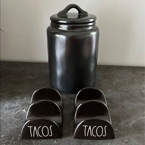 Rae Dunn Black Rice + Tacos Set - Picture 4 of 4